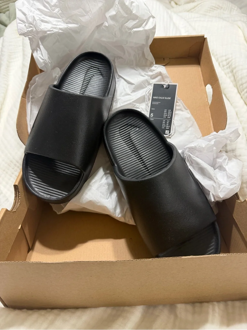 🖤 Nike Calm Slides – Black/Black – Brand New in Box